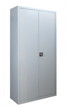 Szafa biurowa z drzwiami skrzydłowymi Korpus popiel drzwi niebieskie (wymiary: 1990x1000x435 mm) 09279487