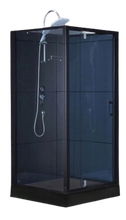 Kabina prysznicowa narożna 90x90 niski czarna brodzik 23178257