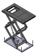 Podnośnik, podest nożycowy (udźwig: 1000 kg, wymiary platformy: 1350x1000mm, wysokość podnoszenia min/max: 400-2100mm, moc: 2,3kW) 01878957