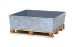 Wanna wychwytowa, stal, cynkowana, bez kraty, na 2 beczki po 200 l 1250x1220x330 72279512