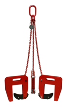 IMPROWEGLE Zawiesie łańcuchowe 3-cięgnowe zakończone uchwytami do podnoszenia kręgów betonowych (udźwig: 1,6 T, zakres chwytania: 40-140 mm) 33954997