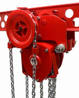 Wózek szynowy do wyciągarek przejezdnych (udźwig: 1,0 T lub 1,5 T, wysokość podnoszenia: 3m, zakres toru jezdnego: 60-106 mm) 9588168