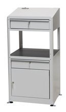Pulpit warsztatowy na stopkach z szafką i szufladą (wymiary: 597x1225x527 mm) 00877013