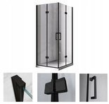 Kabina prysznicowa 80x80  black składana 6mm 23178210