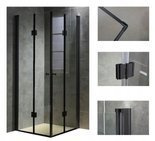 Kabina prysznicowa 90x90 szkło 6mm czarna 23178185