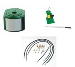 Siłownik płaski (wysokość podnoszenia min/max: 120/170 mm, udźwig: 20 T) + do wyboru: pompa hydrauliczna, przewód wysokociśnieniowy, szybkozłącze 1/4’’, manometr 62781603