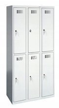 Szafka ubraniowa socjalna 6 komór, kolor: RAL7035 (jasnoszary) (wymiary: 1800x900x500 mm) 09276028